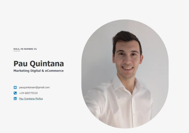 Imagen de la pagina web personal de Pau Quintana Muñoz